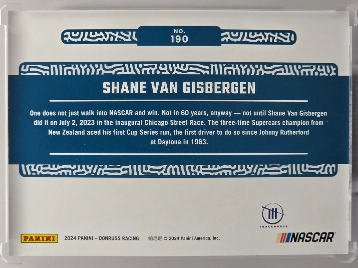 2024 Panini Donruss - Shane Van Gisbergen - Red /299 - #190 - Buy 3 Get 1