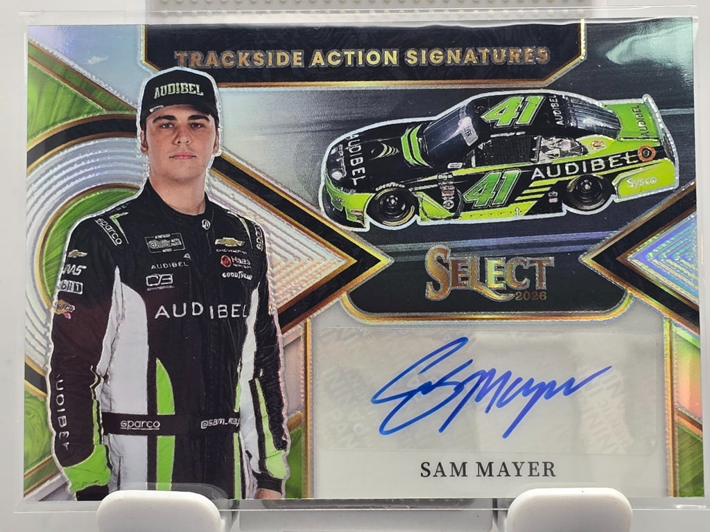 2026 Select Trackside Action Signature - Sam Mayer - #TAS-SMR - Autograph