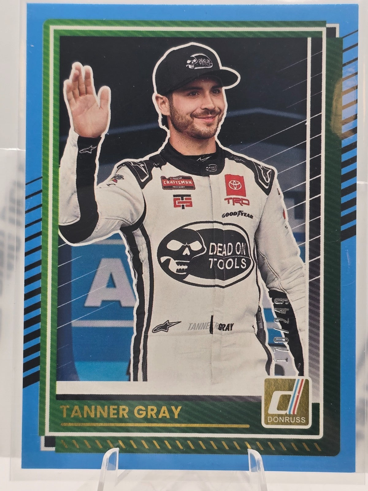 2025 Panini Donruss Racing - #49 Tanner Gray - Carolina Blue /249