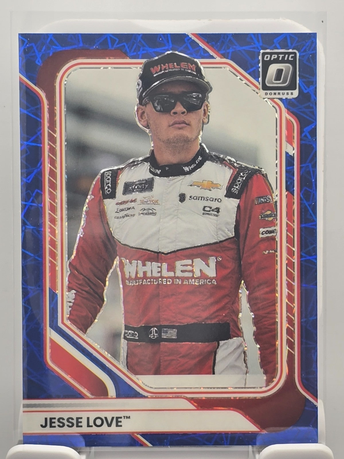 2026 Donruss OPTIC NASCAR Racing - #8 Jesse Love - Blue Velocity