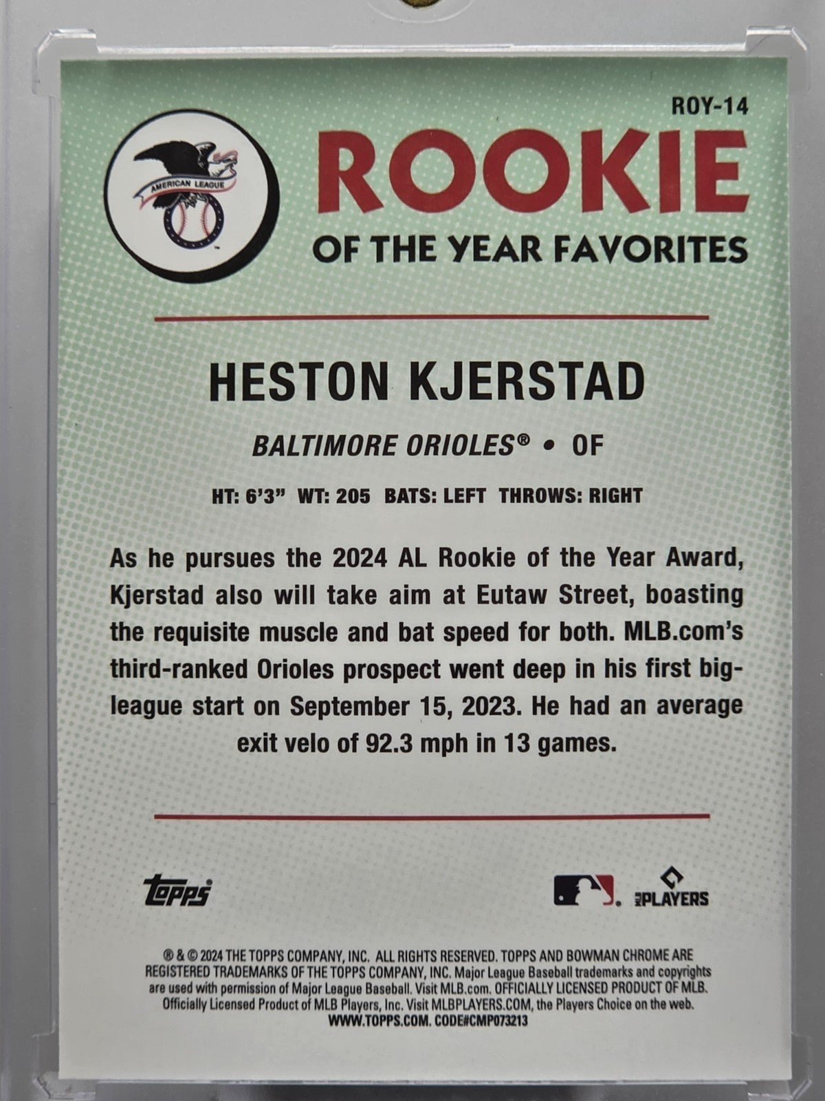 2024 Bowman Chrome - Heston Kjerstad (RC) - ROY Favorites - #ROY-14