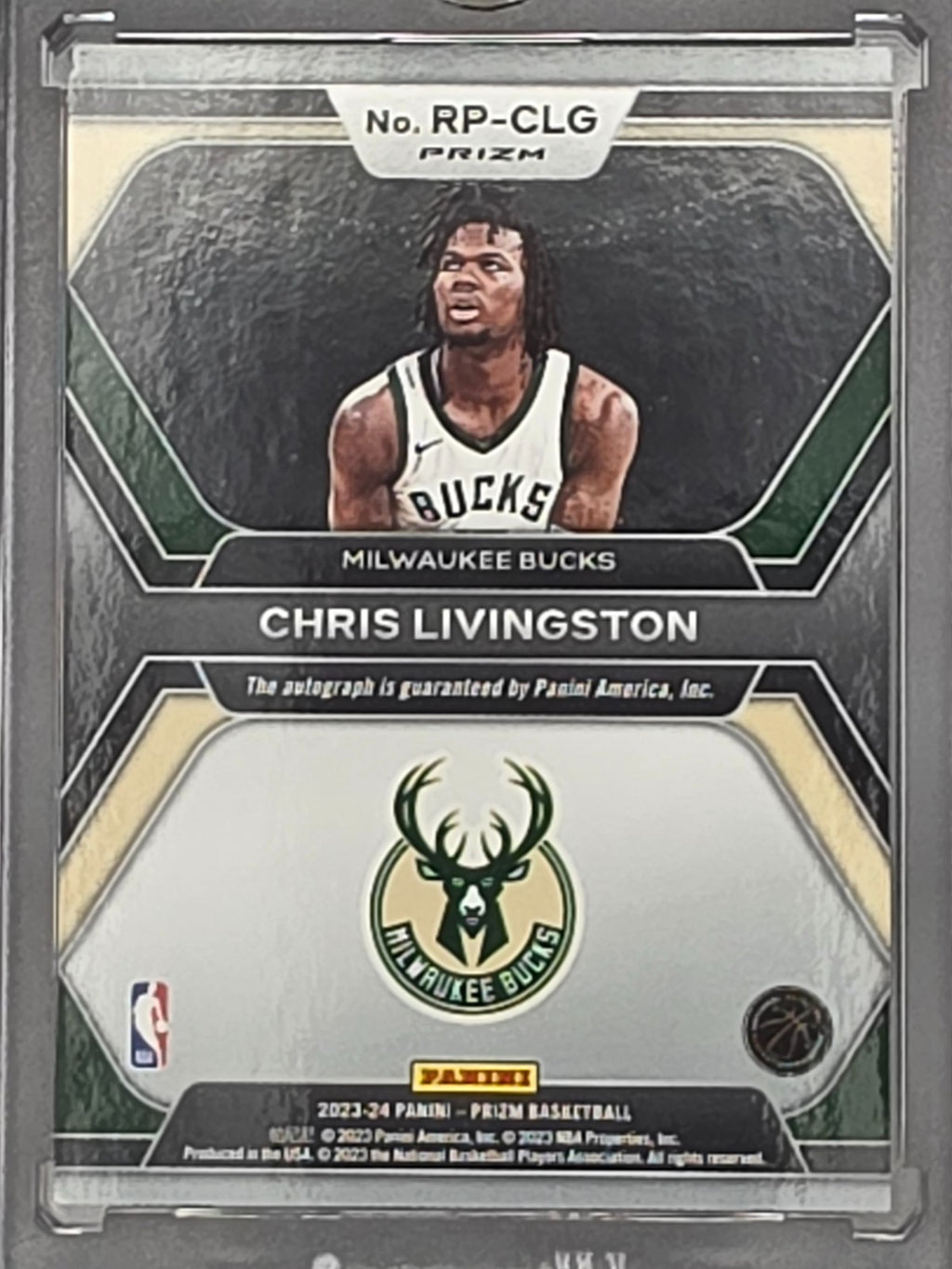 2023-24 Panini Prizm Rookie Penmanship Chris Livingston Silver Auto RC