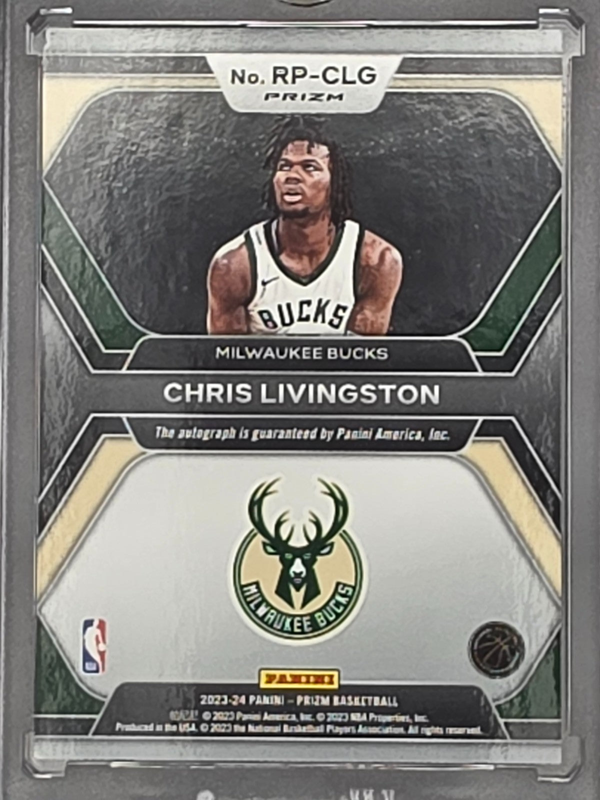 2023-24 Panini Prizm Rookie Penmanship Chris Livingston Silver Auto RC