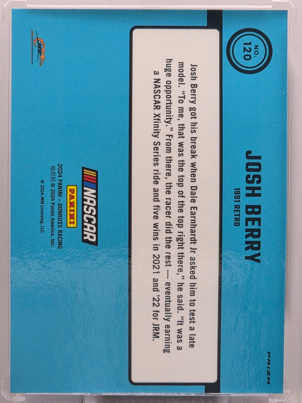 2024 Panini Donruss - Josh Berry - Blue Velocity - #120 - Buy 3 Get 1!