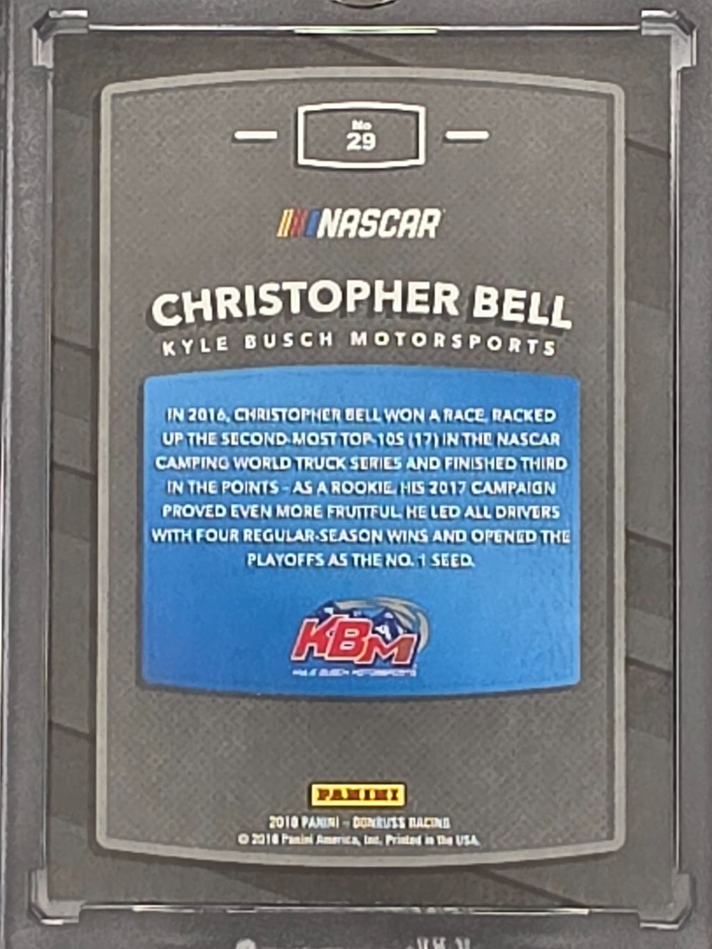 2018 Panini Donruss - Christopher Bell (RC) - Red Foil /299 - #29