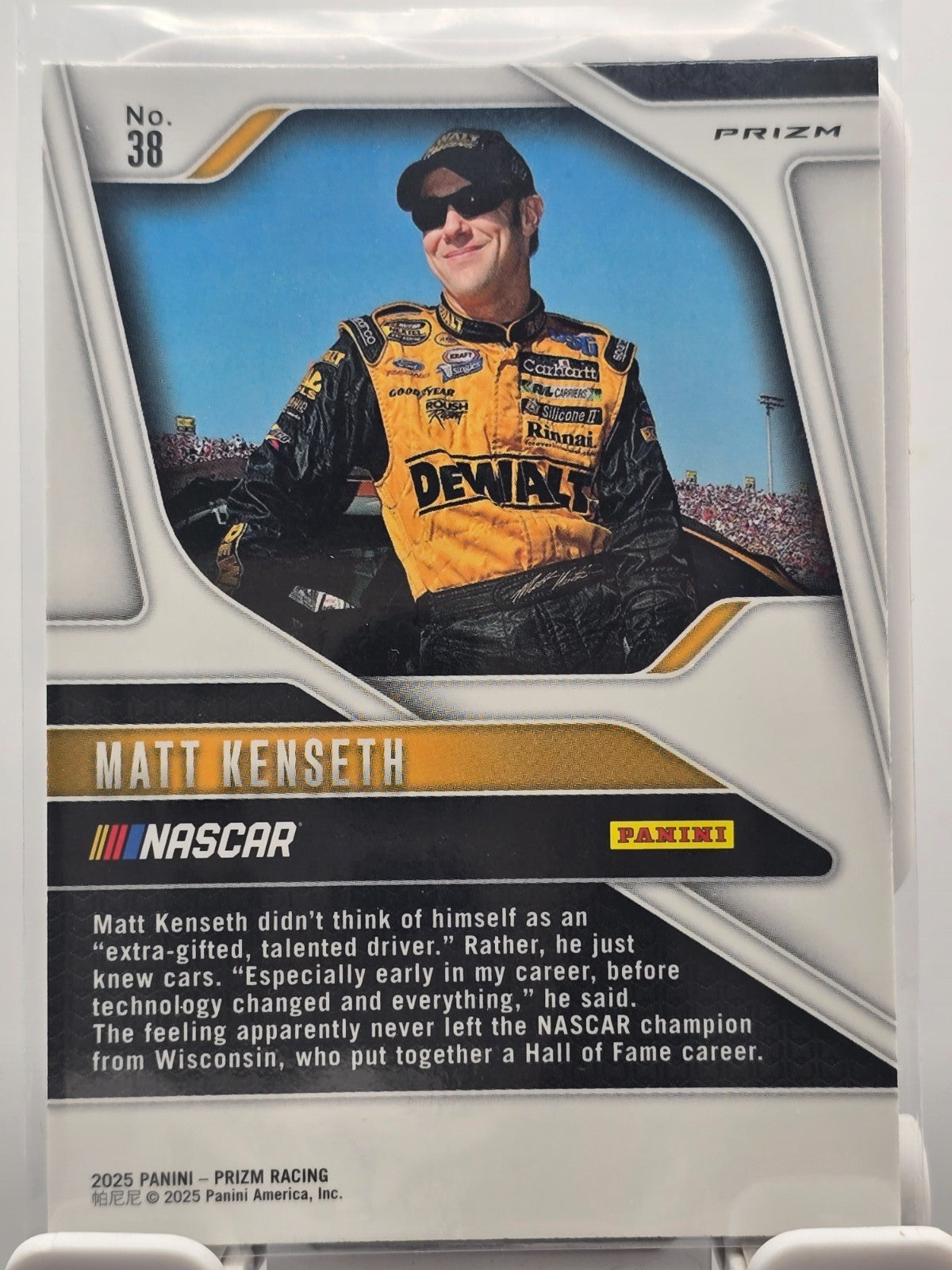 2025 Prizm Racing - #38 Matt Kenseth -  Silver Prizm