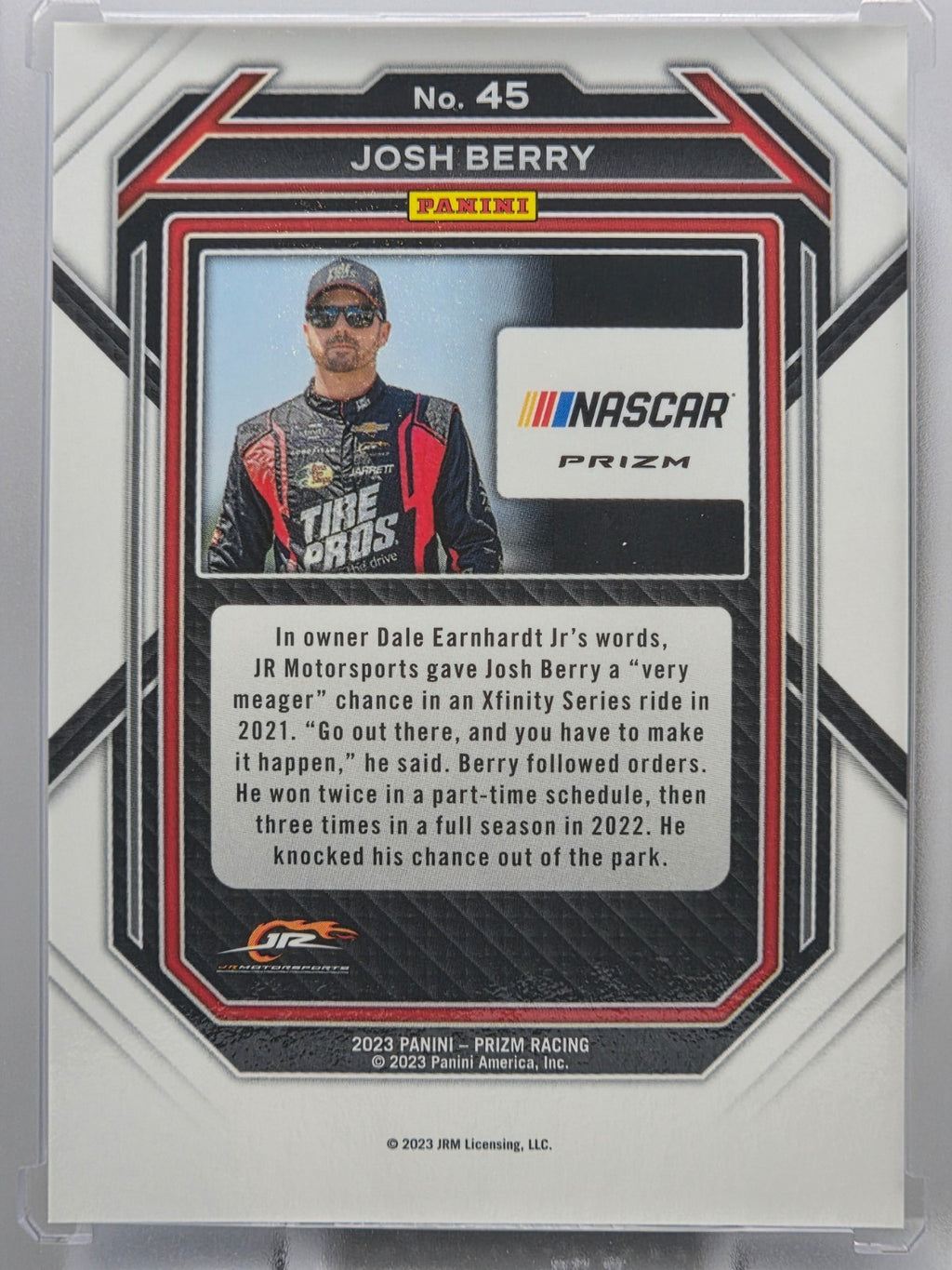 2023 Prizm Racing - Josh Berry - Blue & Carolina Blue Hyper Prizm - #45