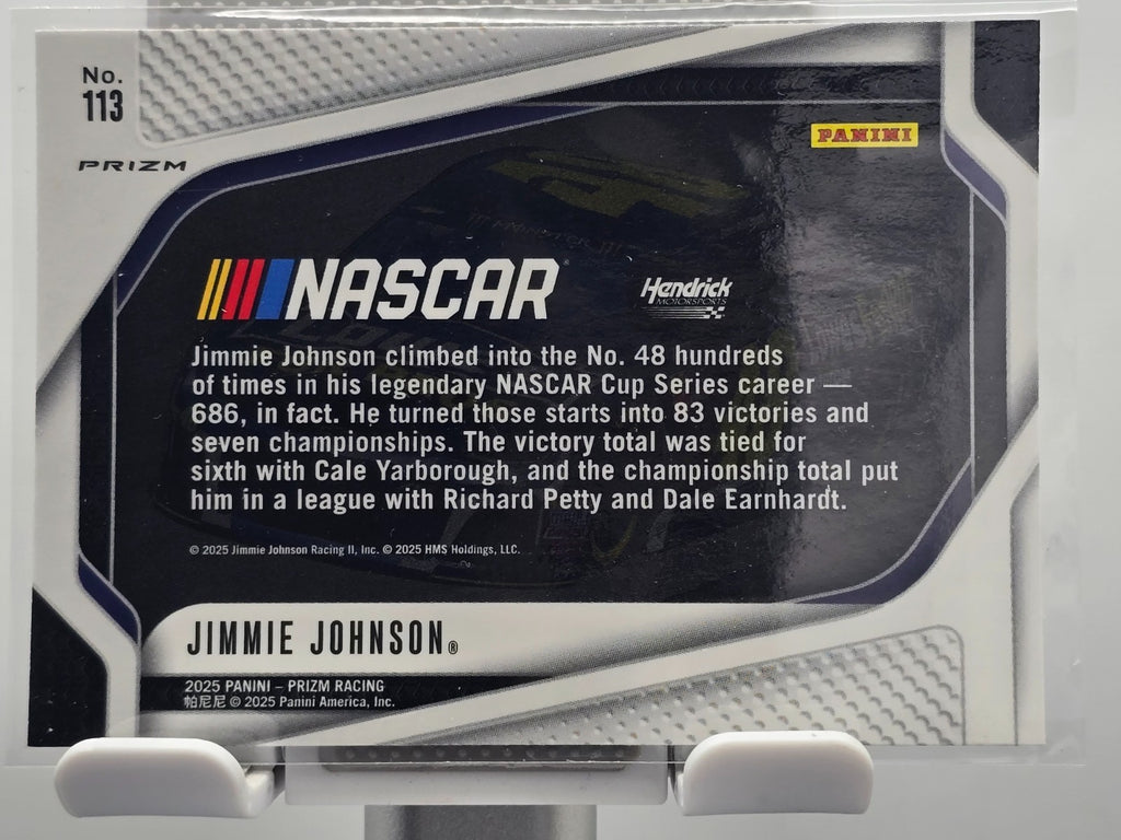 2025 Prizm Racing - #113 Jimmie Johnson (Rides) -  Silver Prizm