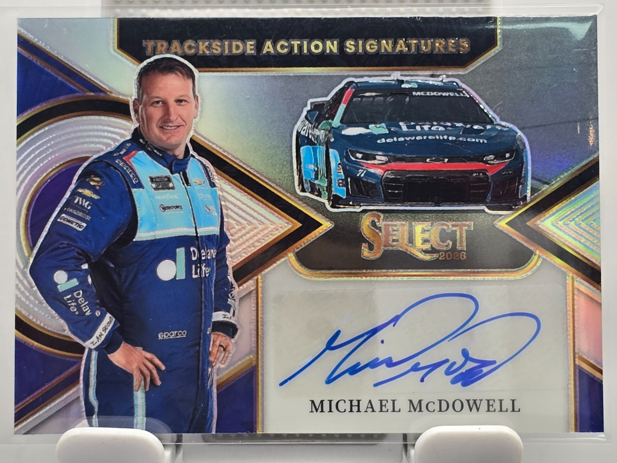 2026 Select Trackside Action Signature - Micheal McDowell - #TAS-MMC - Autograph