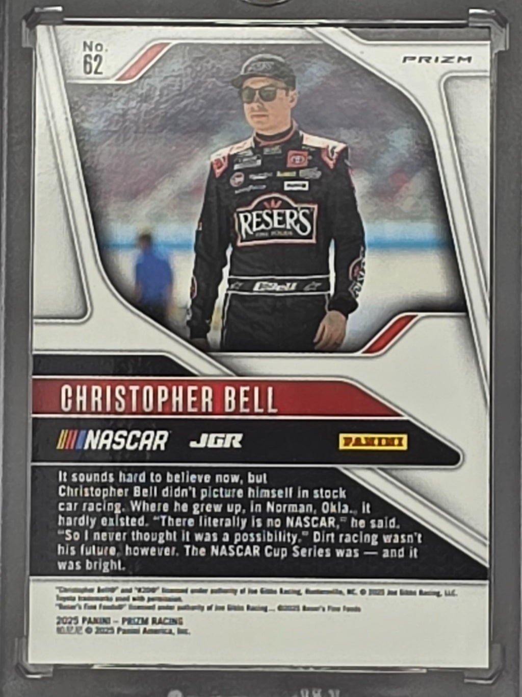 2025 Prizm Nascar Racing - #62 Christopher Bell - White Sparkle Prizm