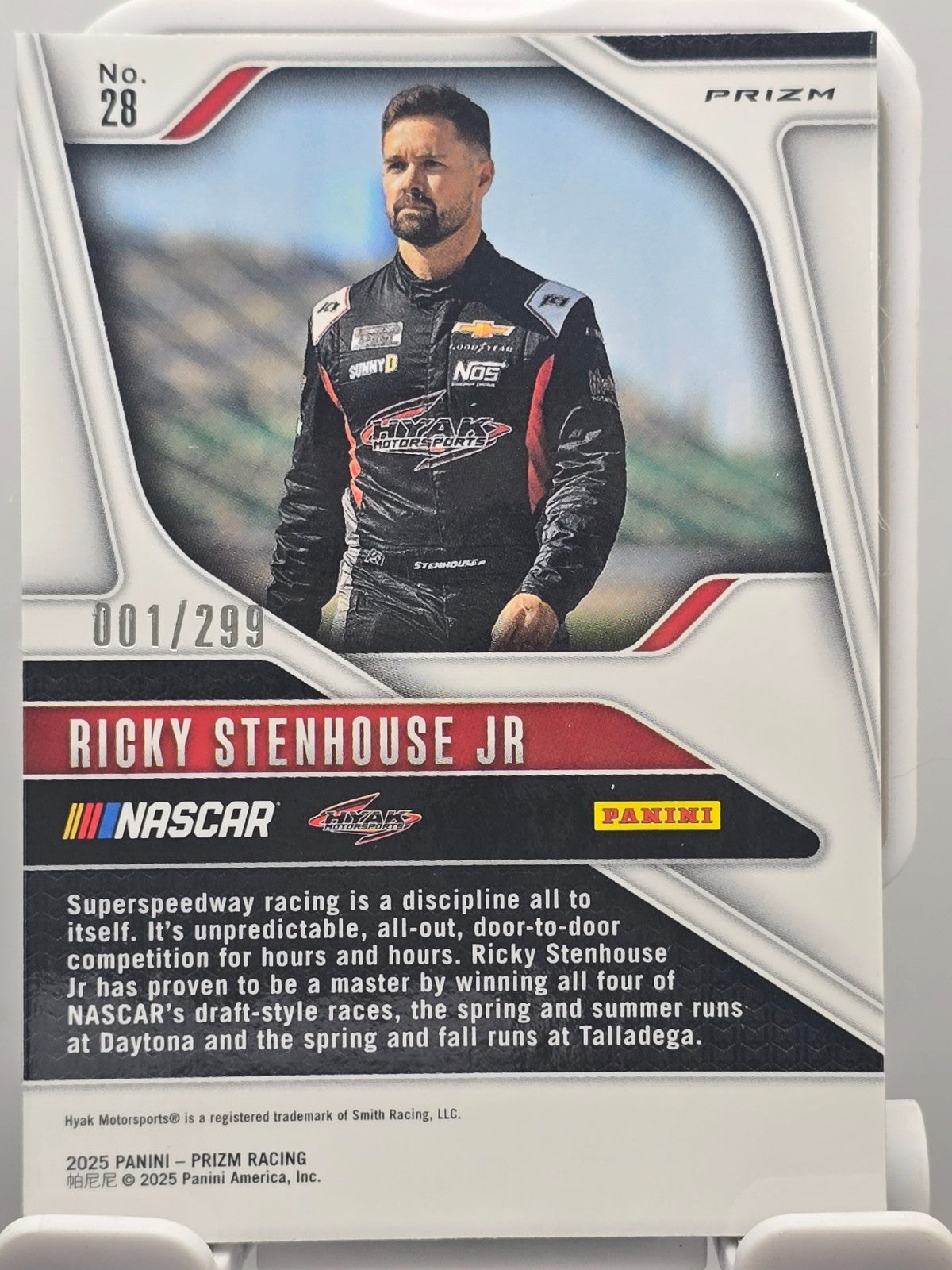 2025 Panini Prizm Racing - Ricky Stenhouse Jr. #28 - Flash Prizm 1/299