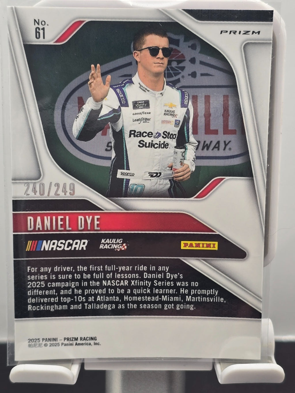 2025 Prizm Racing - #61 Daniel Dye - Red Prizm /249