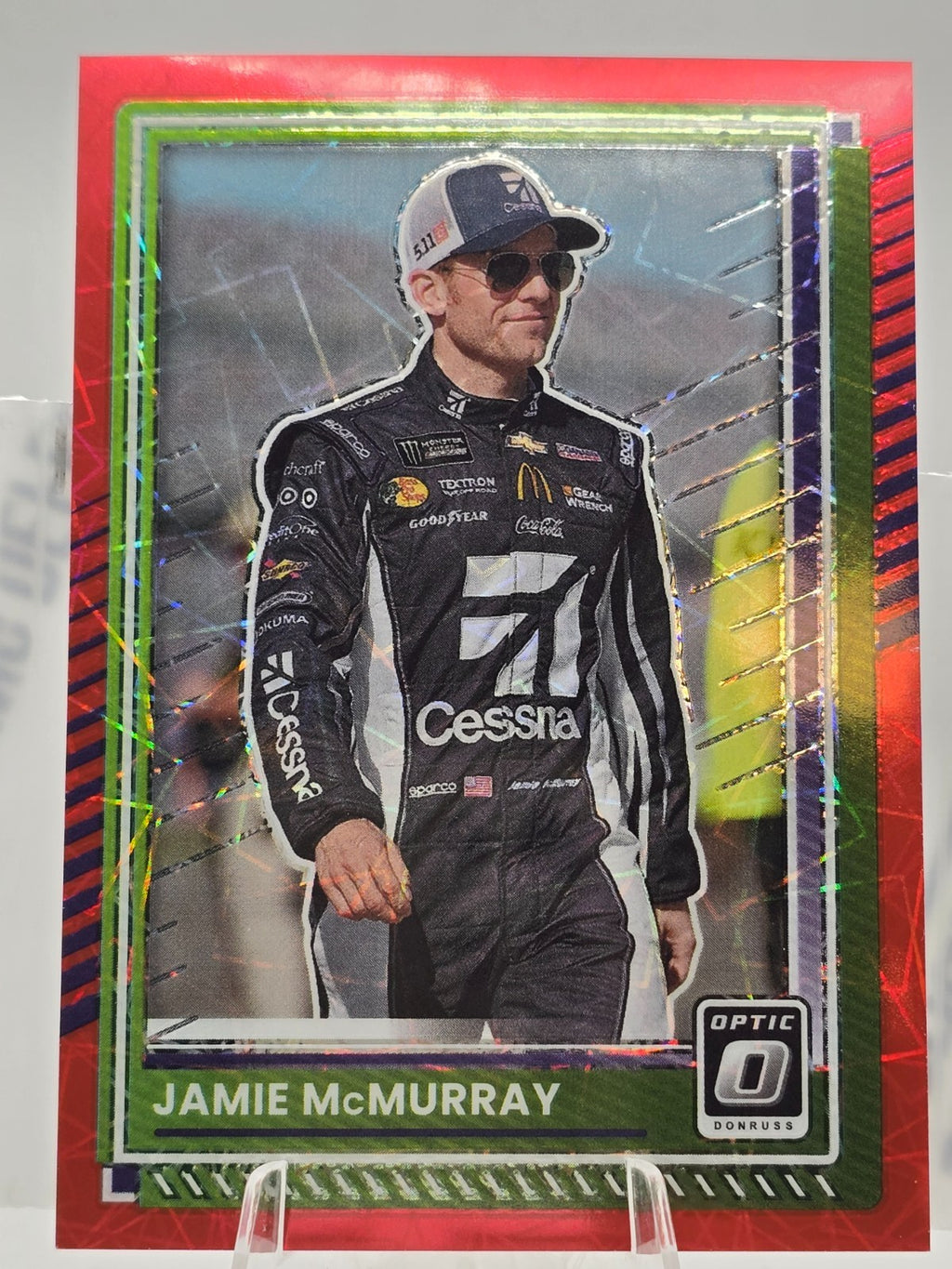 2025 Donruss Optic NASCAR Racing - #89 Jamie McMurray - Red Velocity Prizm /199