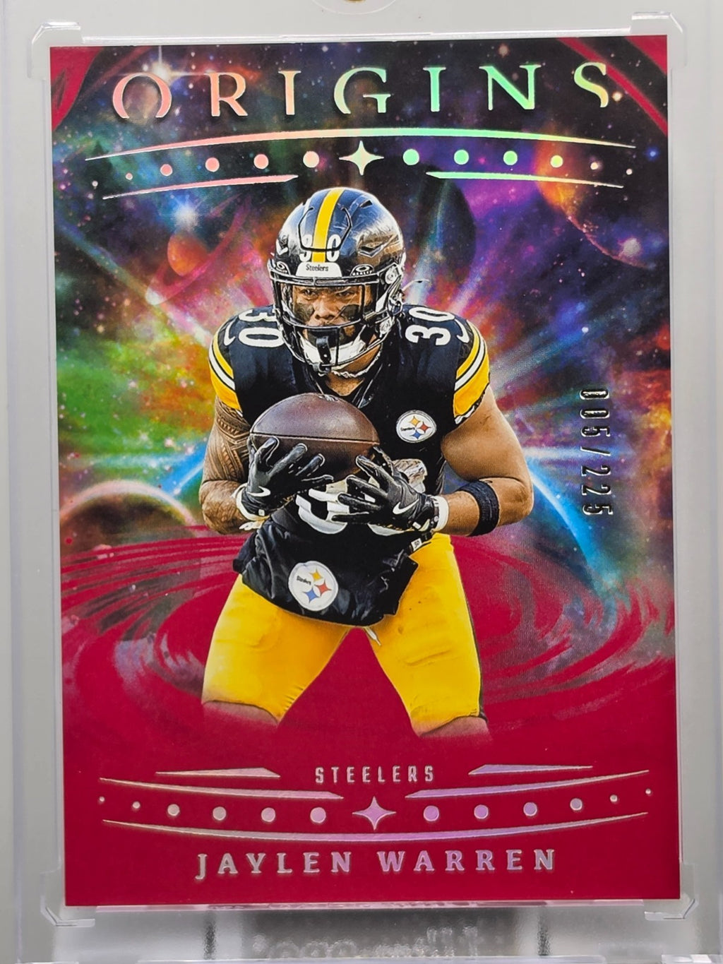2025 Panini Origins - Jaylen Warren - Red /225 - #98
