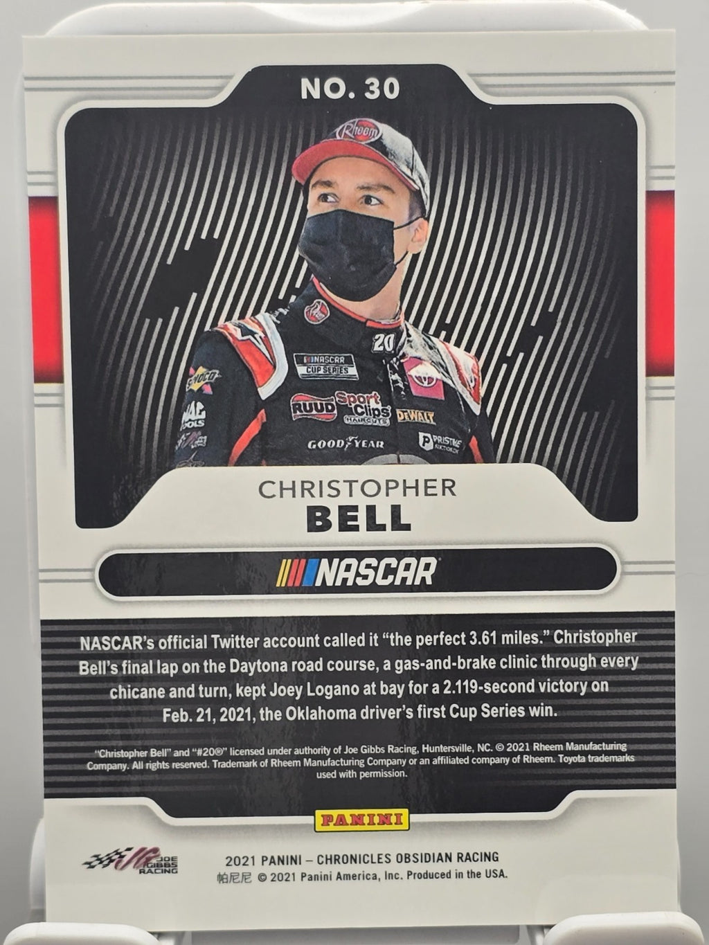 2021 Panini Chronicles - Christopher Bell - #30 - Obsidian