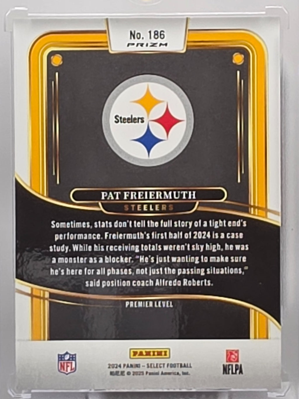 2024 Panini Select - Pat Freiermuth - Red & Black Flash - #186 **Buy 3 Get 1**