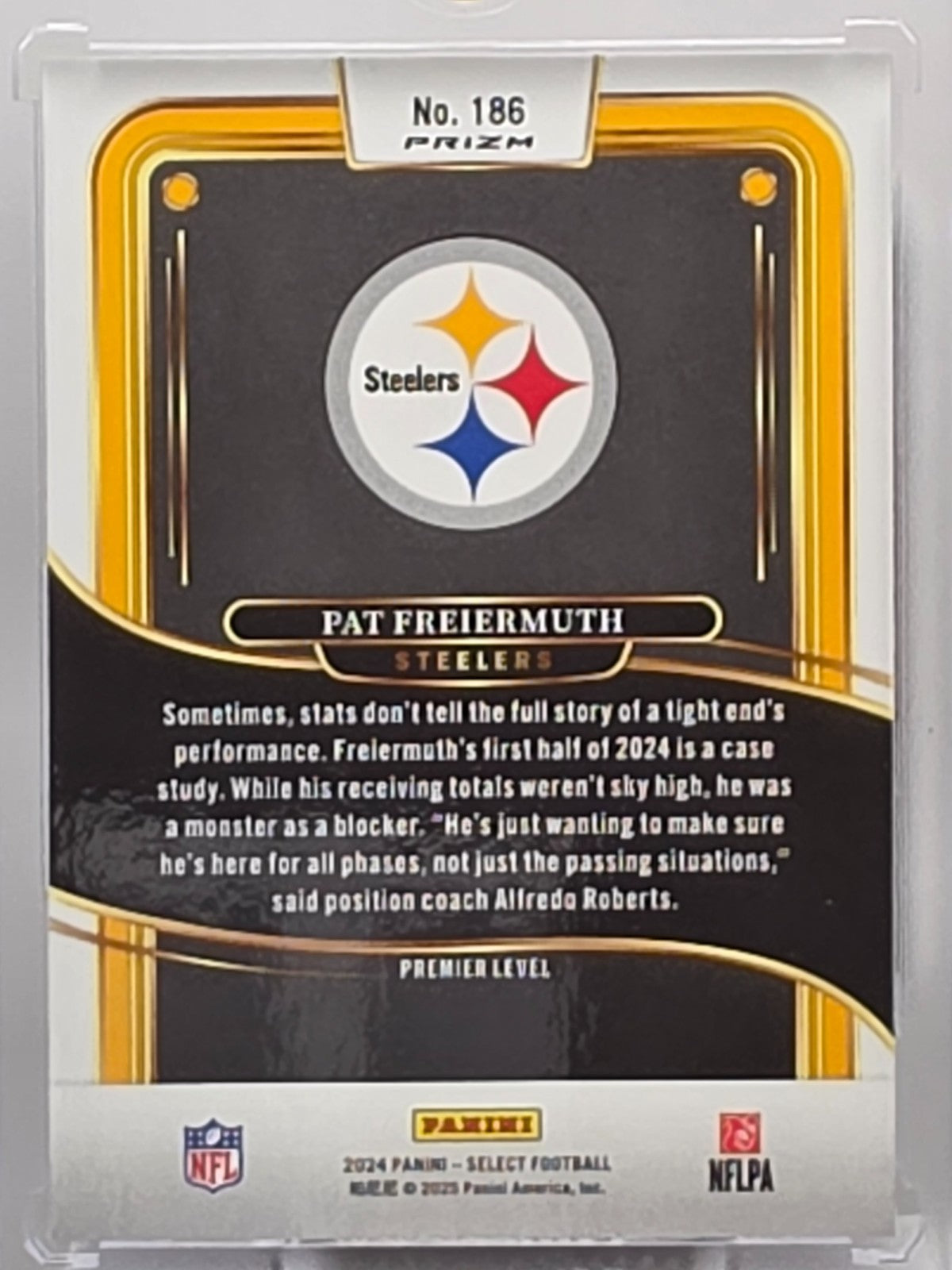 2024 Panini Select - Pat Freiermuth - Red & Black Flash - #186 **Buy 3 Get 1**