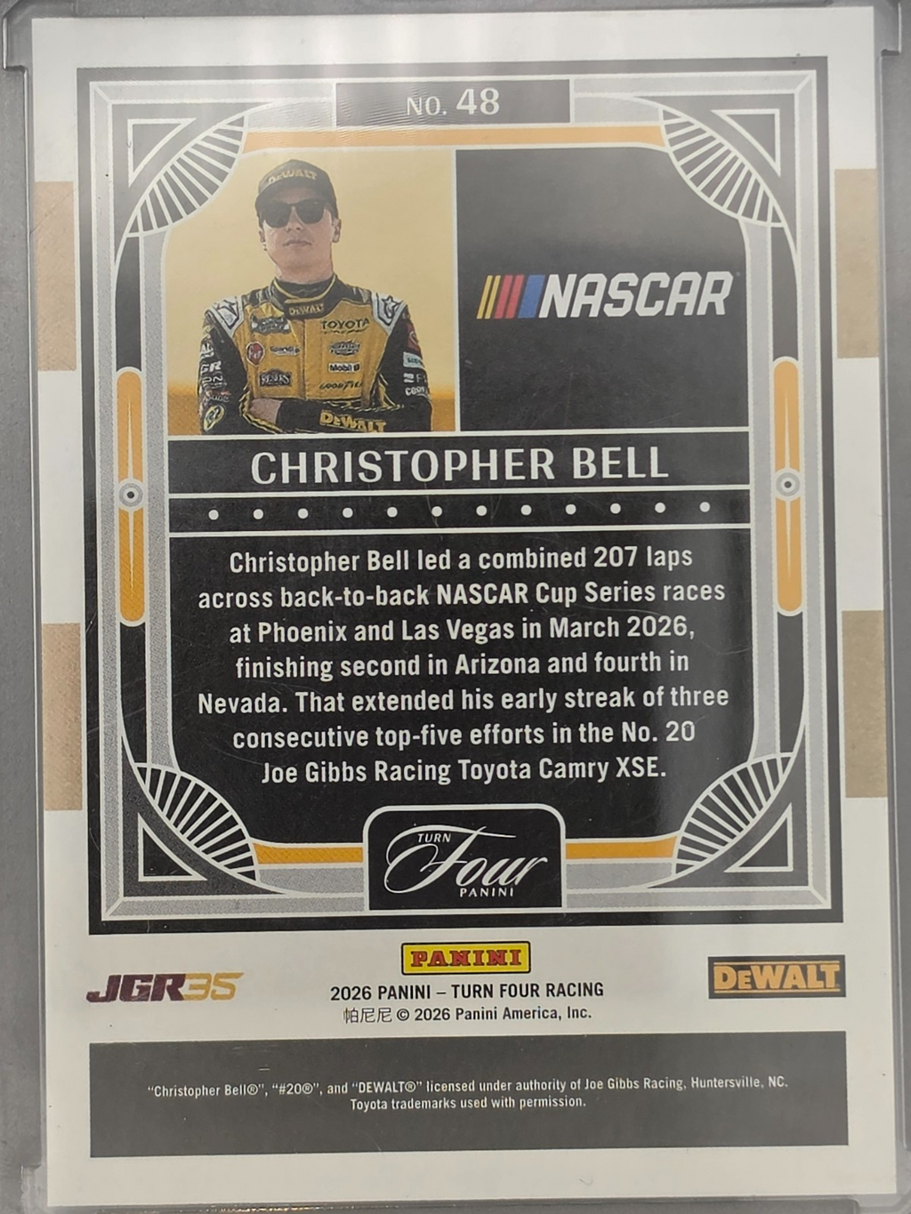 2026 Panini Turn Four Racing - #48 - Christopher Bell /65