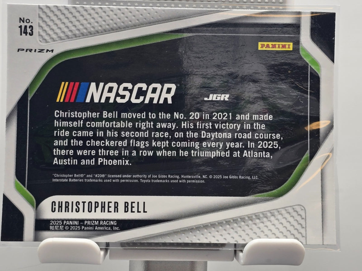 2025 Prizm Racing - #143 Christopher Bell - Rides - Silver Holo Prizm