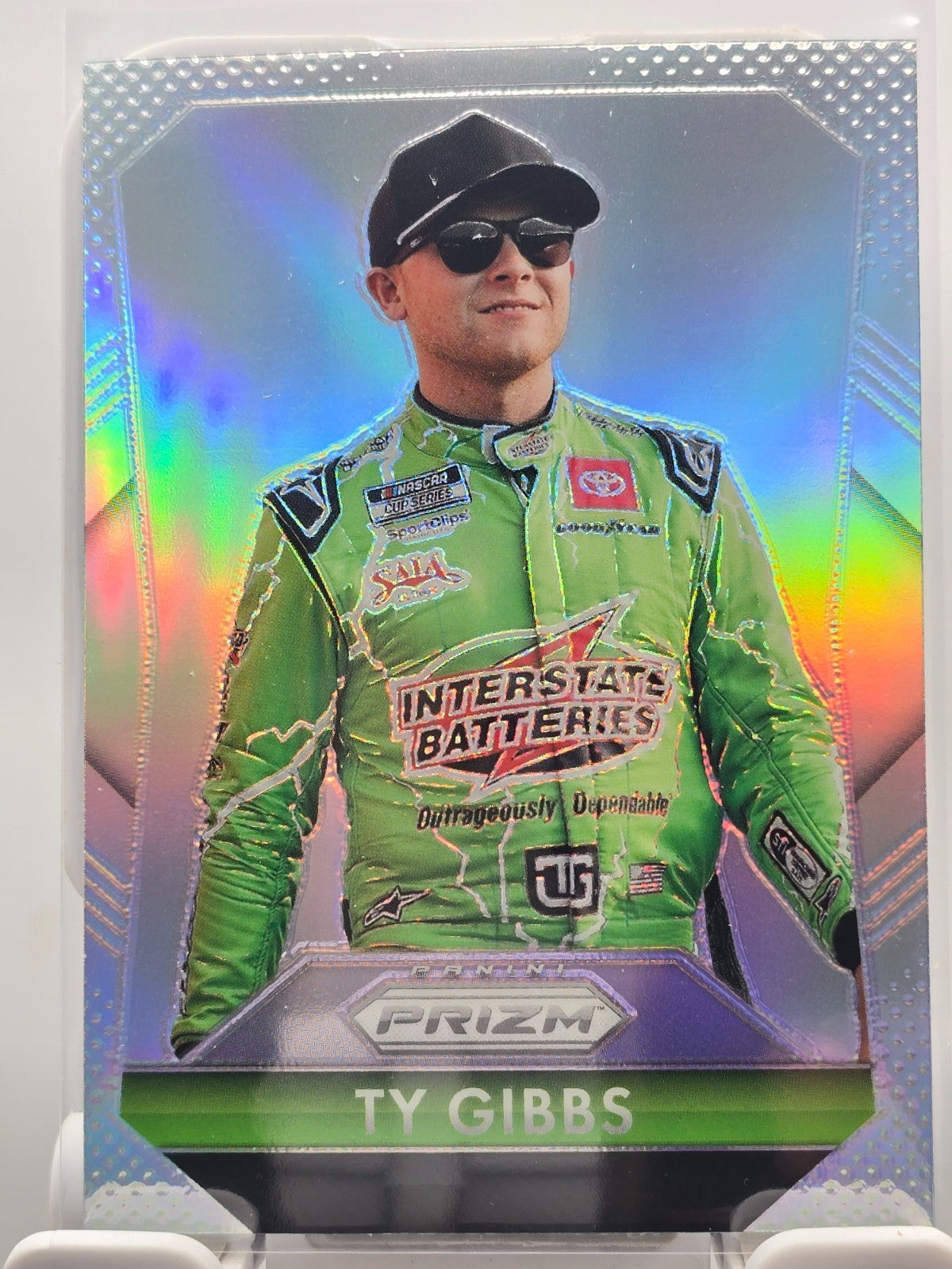 2025 Prizm Racing - Ty Gibbs -  Silver Throwback Prizm #168