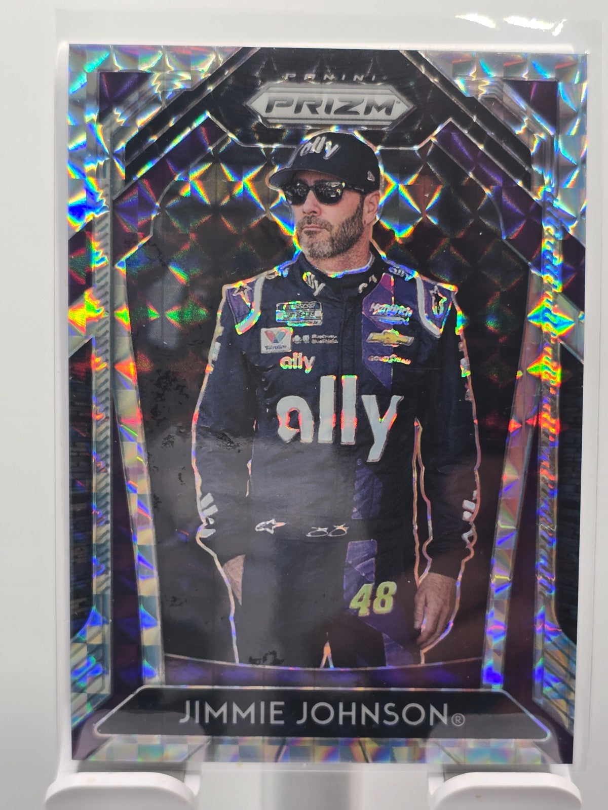 2020 Panini Prizm  - #21 Jimmie Johnson - Silver Mosiac /199