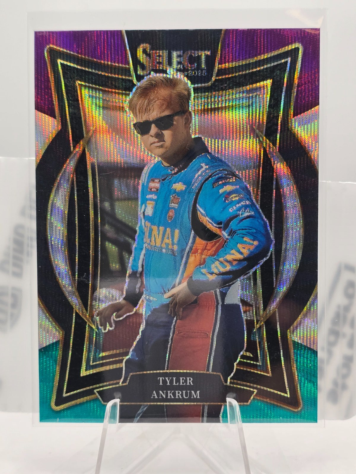 2025 Panini Select NASCAR - Grandstand - #11 Tyler Ankrum  - Tri-Color Prizm