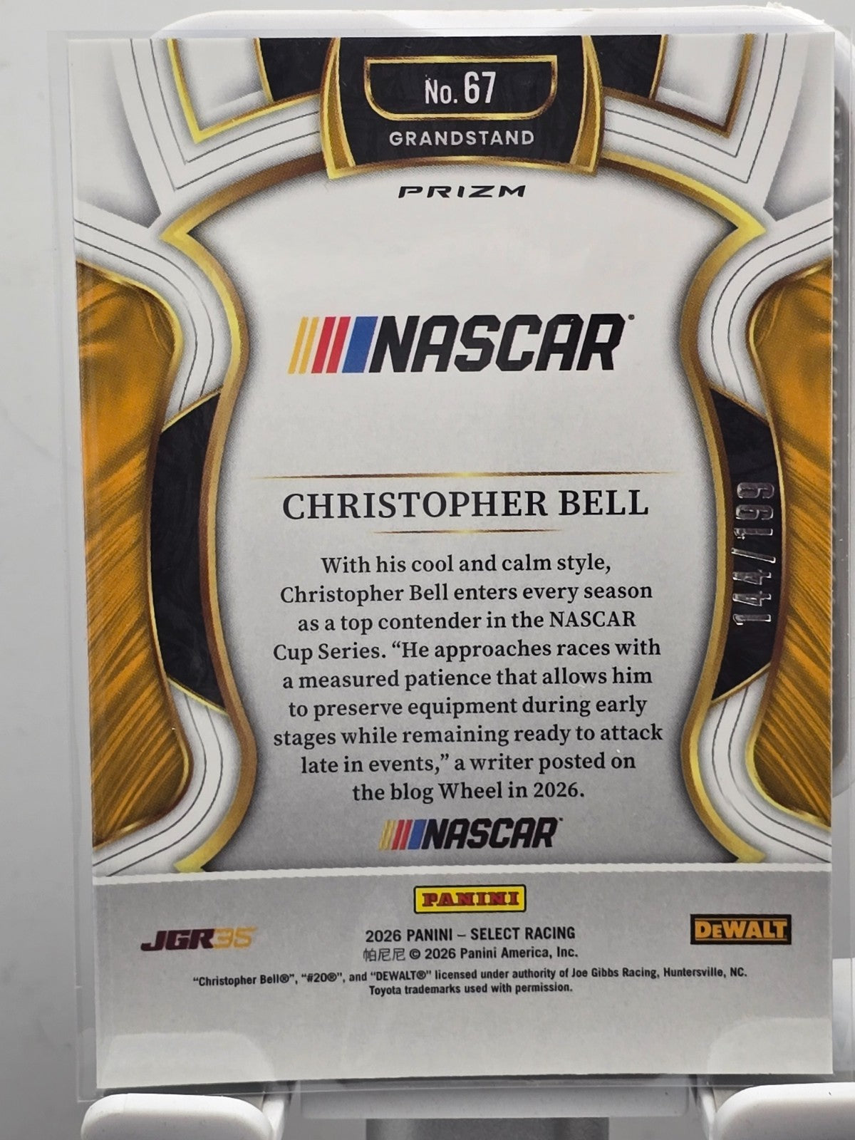 2026 Select Racing - #67 Christopher Bell - Grandstand - Light Blue /199