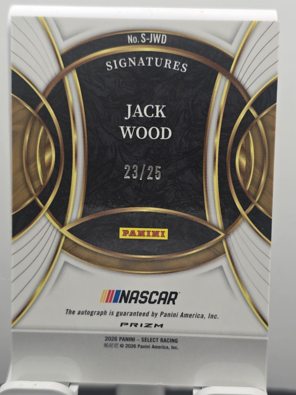 2026 Select Signatures - Jack Wood  - #S-JWD - Autograph Tie-Dye /25