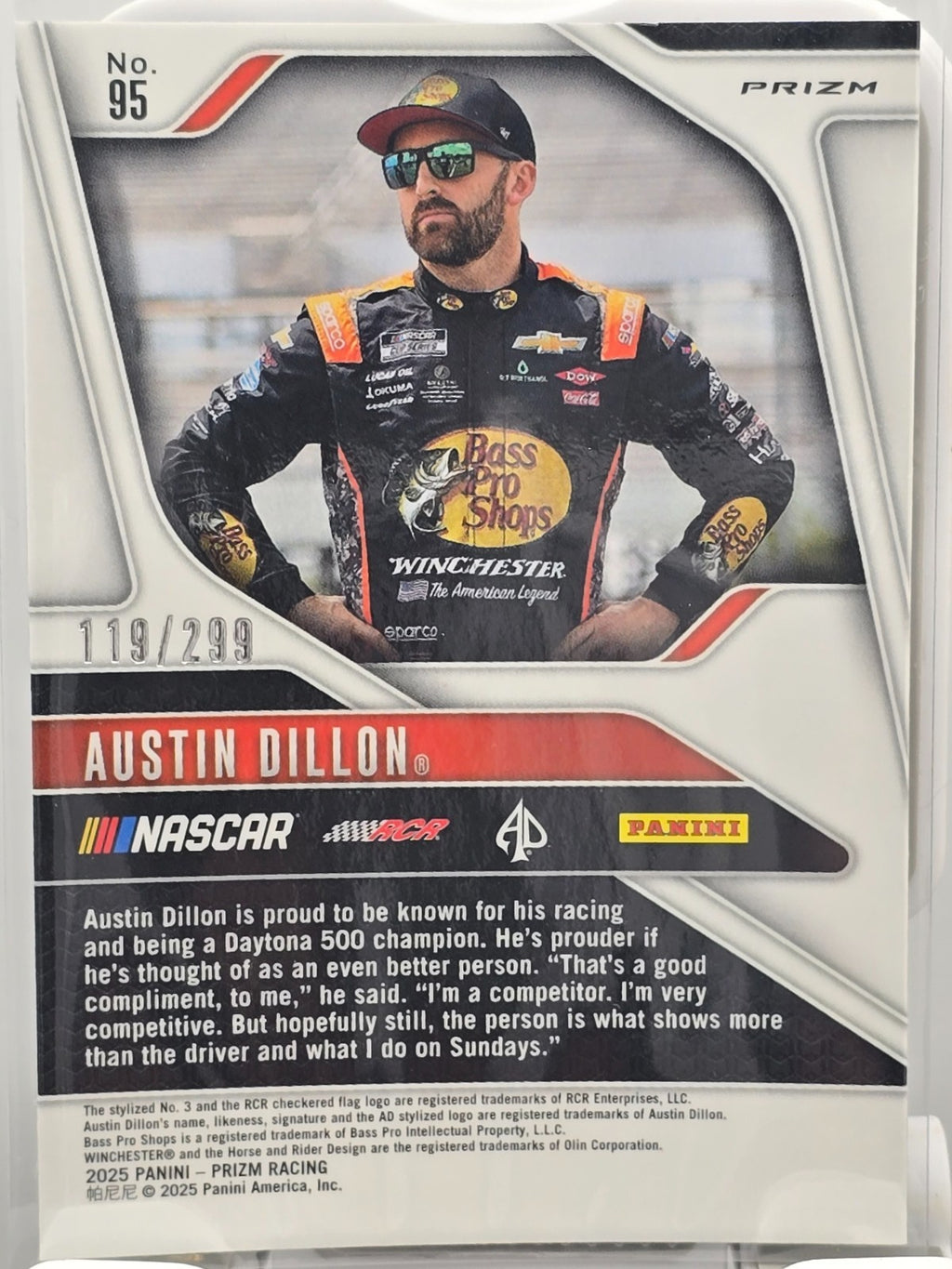 2025 Prizm Nascar Racing - #95 Austin Dillon - Power Prizm /299
