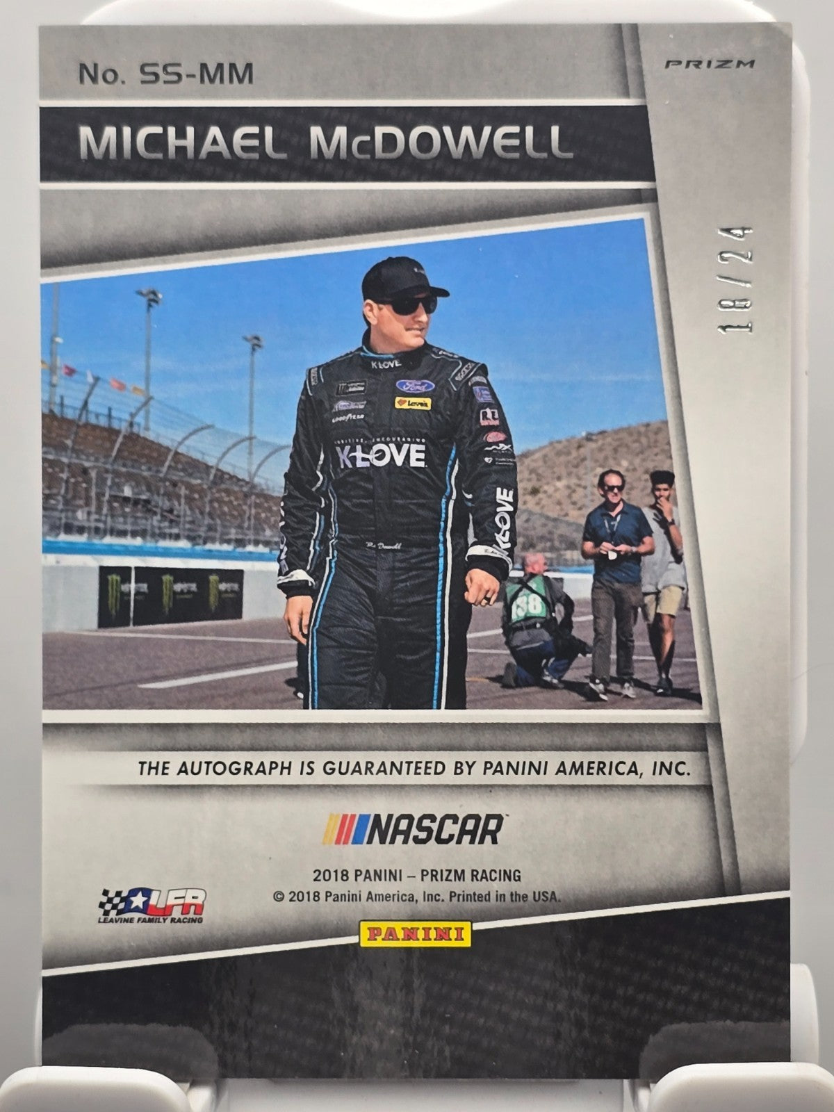 2018 Panini Prizm Racing - Michael McDowell - Scripted Signatures - On Card /24