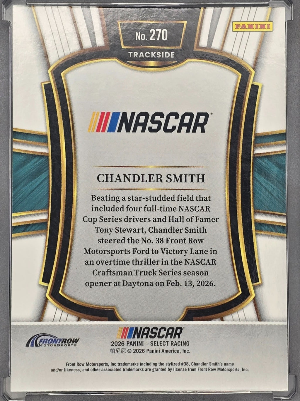 2026 Select Racing - #270 Chandler Smith - Trackside Base - Buy 3 Get 1 Free!