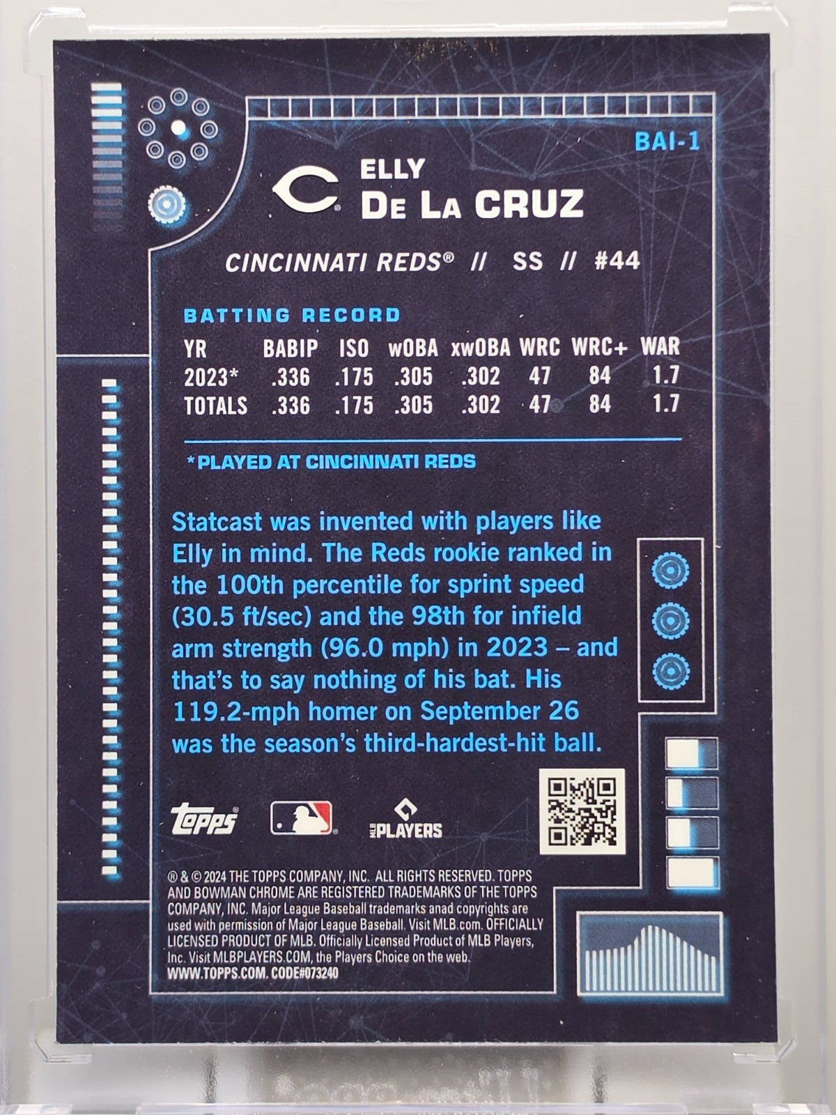 2024 Bowman Chrome - Elly De La Cruz (RC) - A.I. Base - #BAI-1