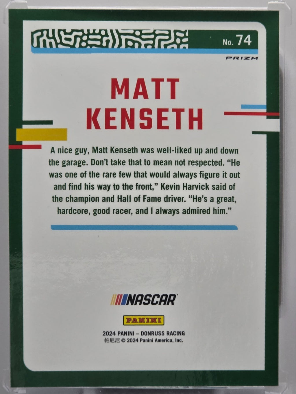 2024 Panini Donruss - Matt Kenseth - Blue Velocity - #74 - Buy 3 Get 1