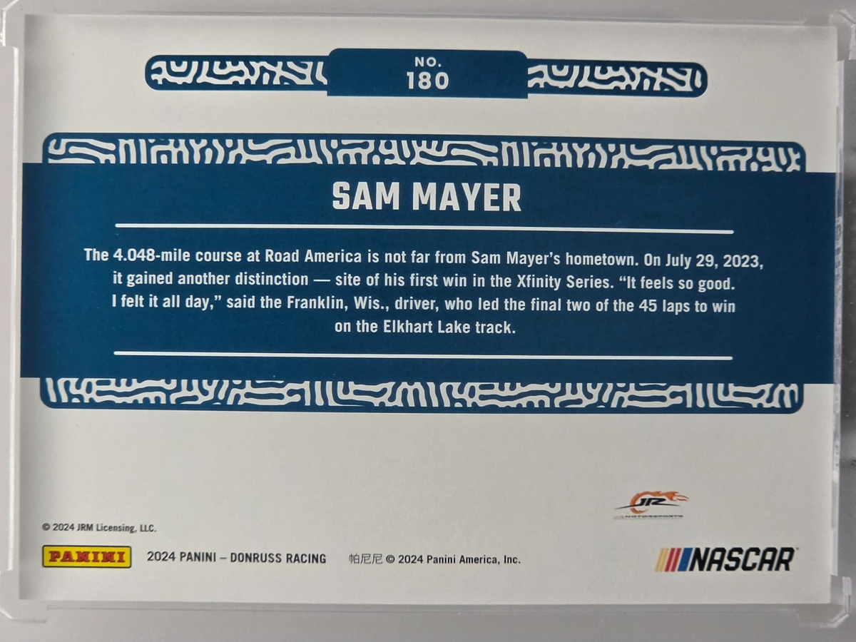 2024 Panini Donruss - Sam Mayer - Blue /199 - #180 - Buy 3 Get 1