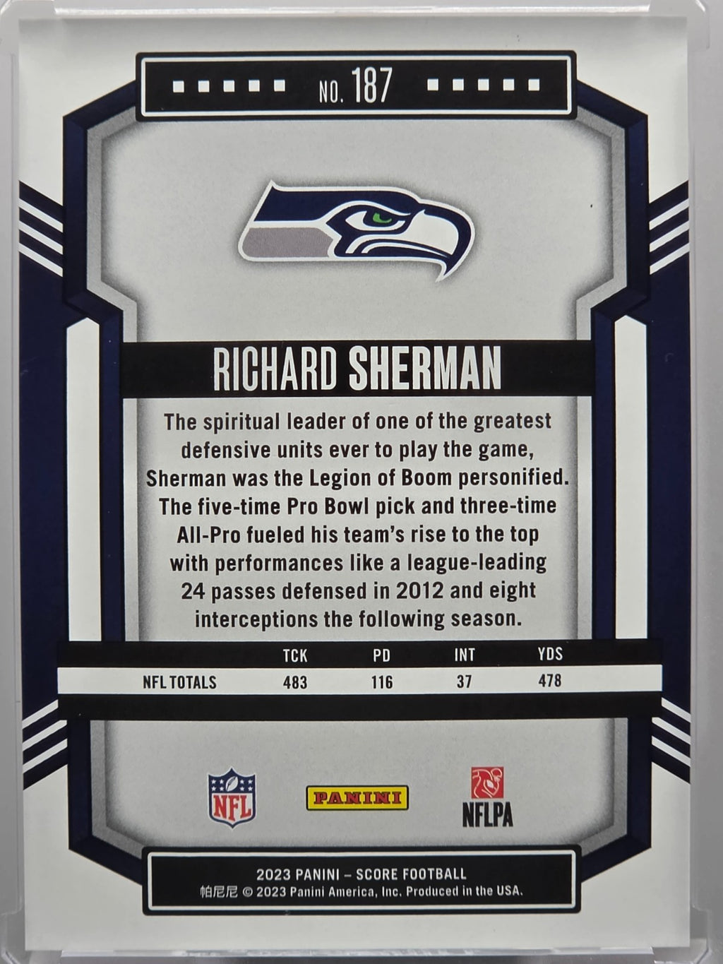2023 Panini Score - Richard Sherman - /199 - #187
