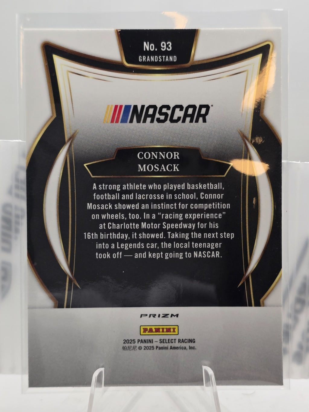 2025 Select Nascar Racing - #93 Connor Mosack - Grandstand - Holo