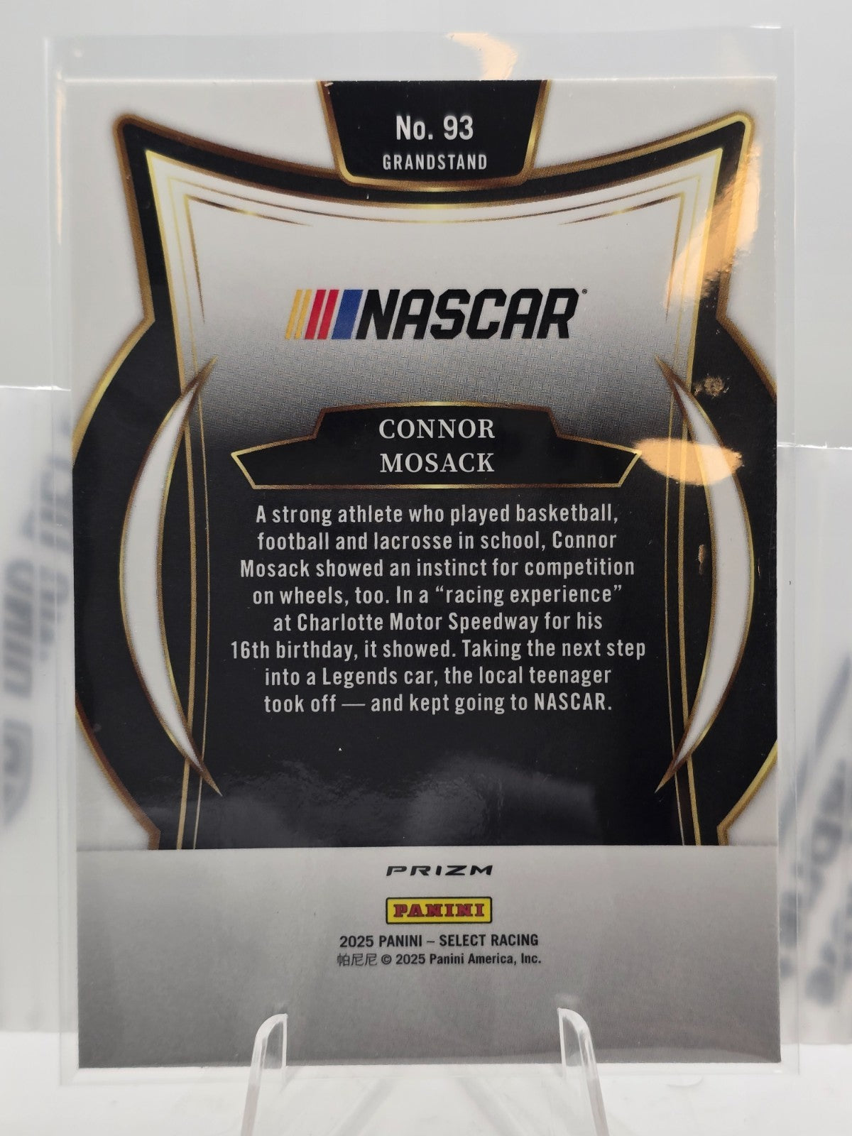 2025 Select Nascar Racing - #93 Connor Mosack - Grandstand - Holo