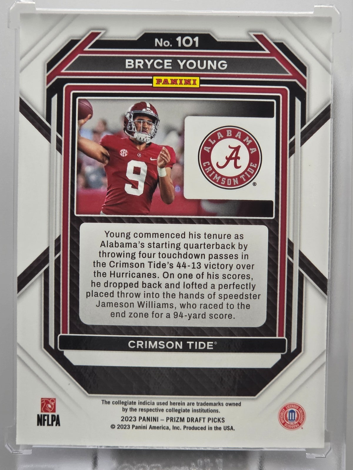 2023 Panini Prizm Draft Picks - Bryce Young (RC) - Base Rookie - #101