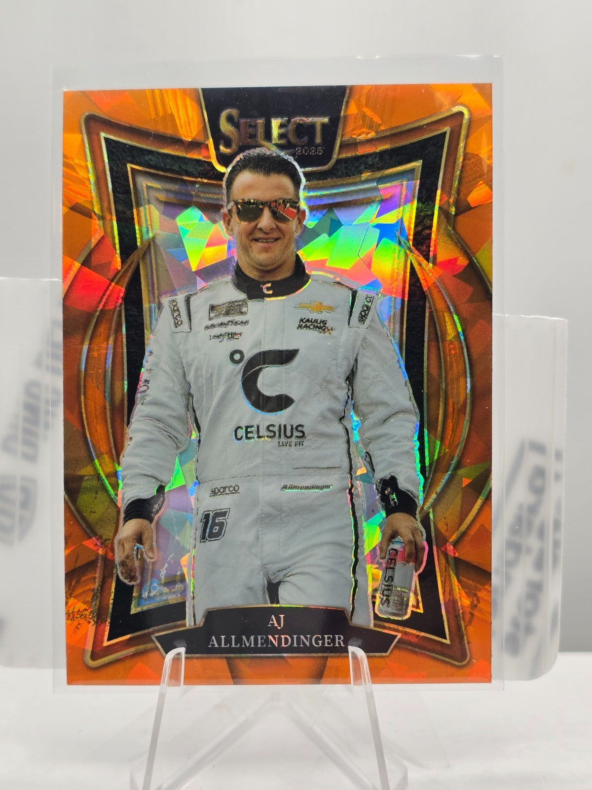 2025 Select Nascar Racing - #71 AJ Allmendinger  - Grandstand - Orange Cracked