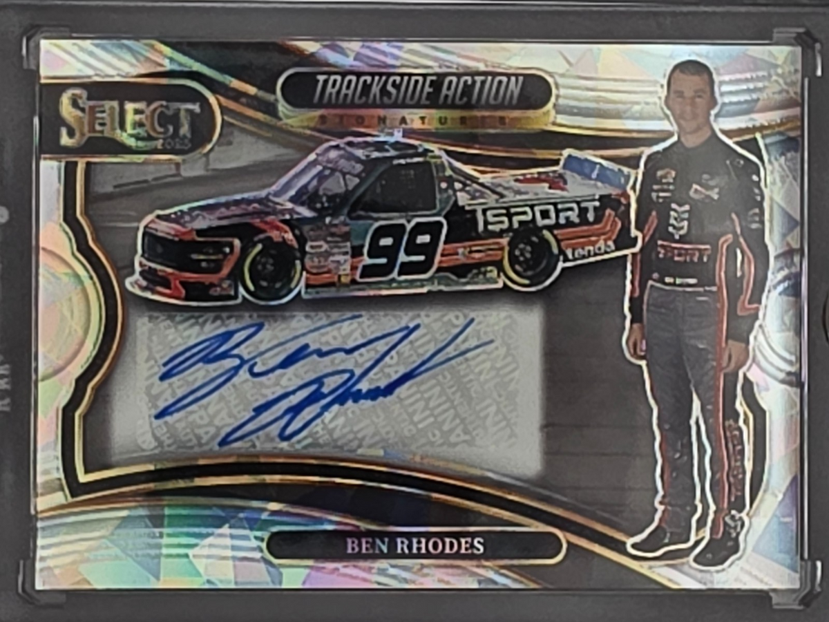 2025 Panini Select - Ben Rhodes - Trackside Action - Cracked Ice - #TAS-BRS