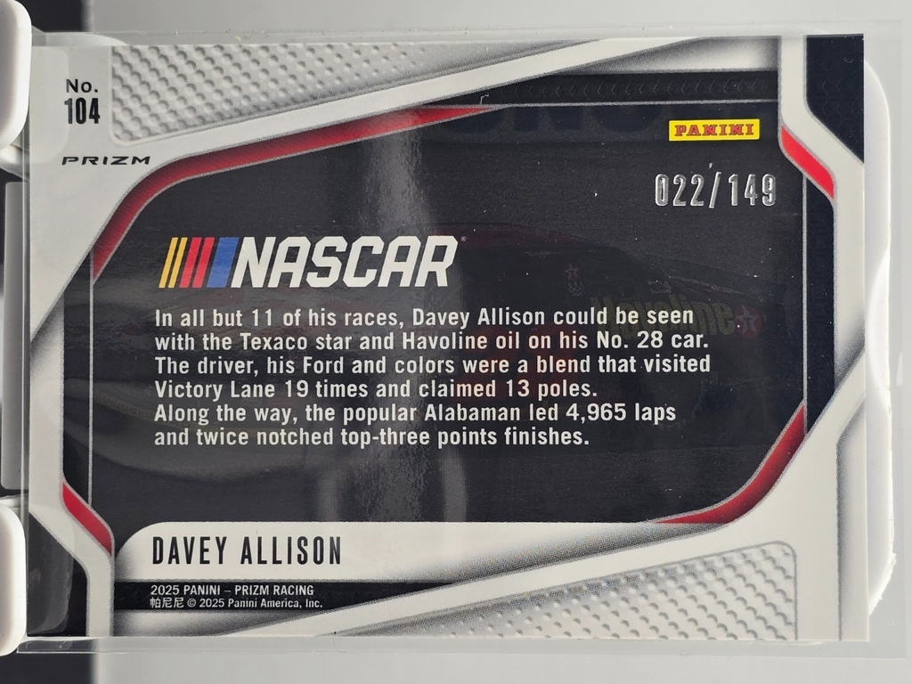 2025 Prizm Racing - #104 Davey Allison - Green Scope /149