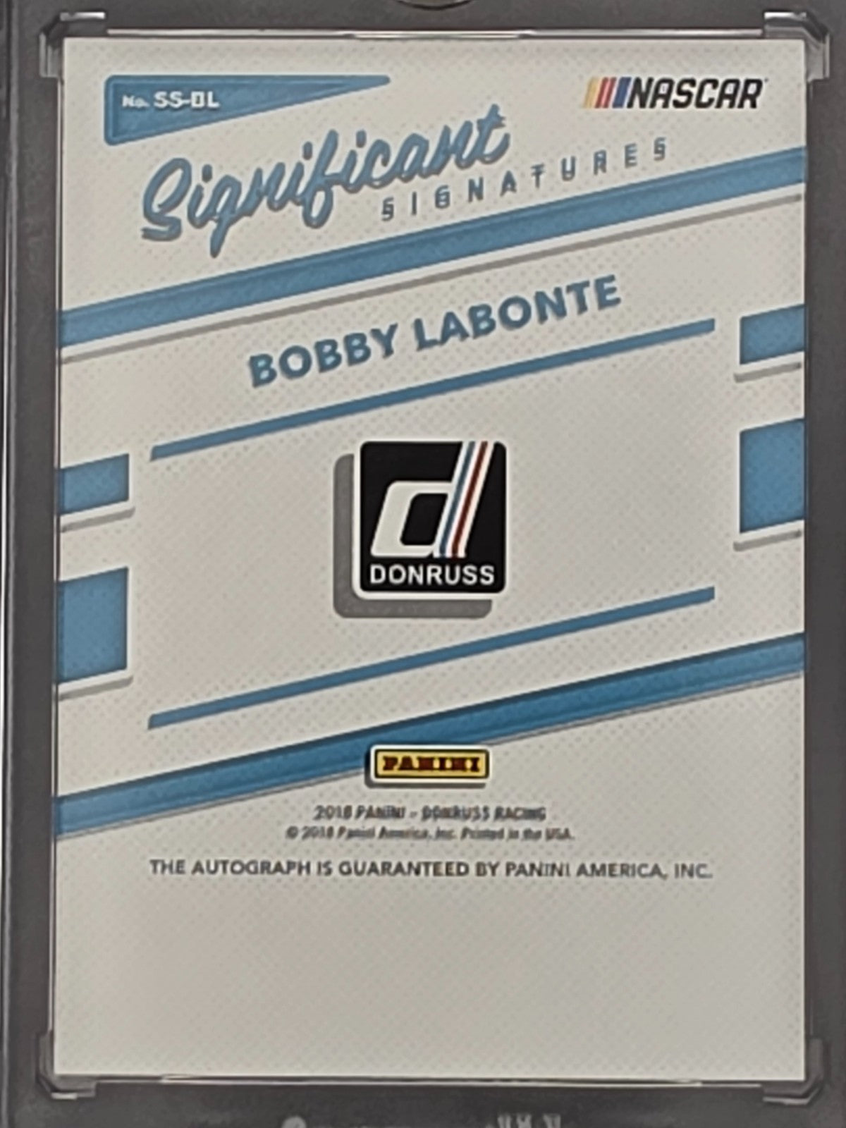 2018 Panini Donruss - Bobby Labonte - Significant Signatures - #SS-BL