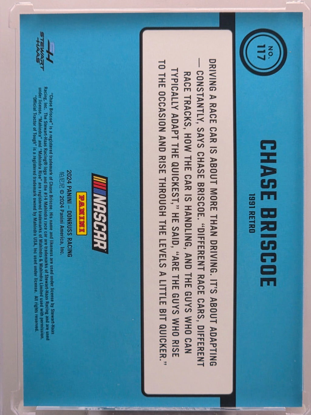 2024 Panini Donruss - Chase Briscoe - Throwback - Red /299 - #117 - Buy 3 Get 1