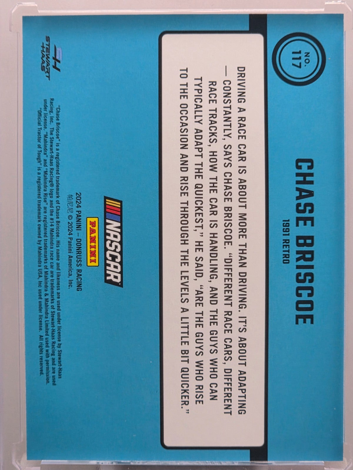 2024 Panini Donruss - Chase Briscoe - Throwback - Red /299 - #117 - Buy 3 Get 1