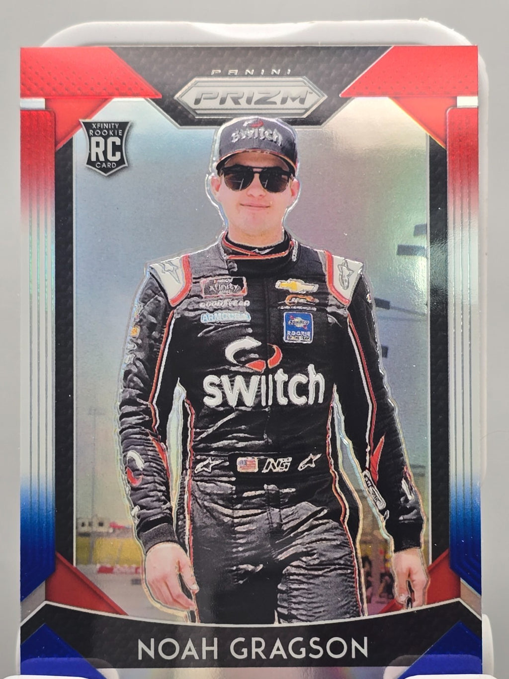 2019 Panini Prizm Racing - Noah Gragson (RC) #34 - Red, White & Blue