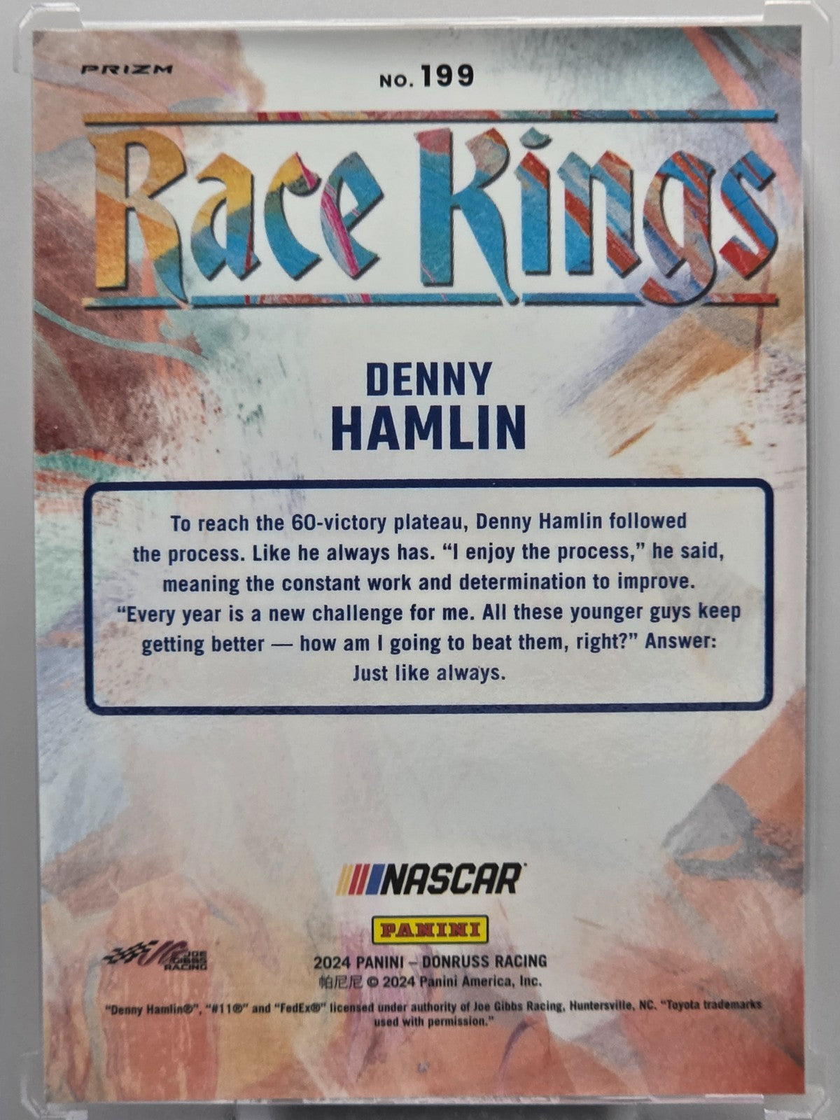 2024 Panini Donruss - Denny Hamlin - Race Kings Orange - #199 - Buy 3 Get 1