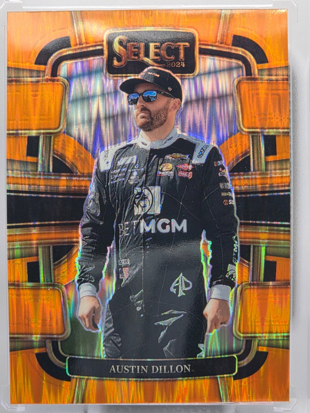 2024 Panini Select - Austin Dillon - Orange Flash Prizm - #43 - Buy 3 Get 1!