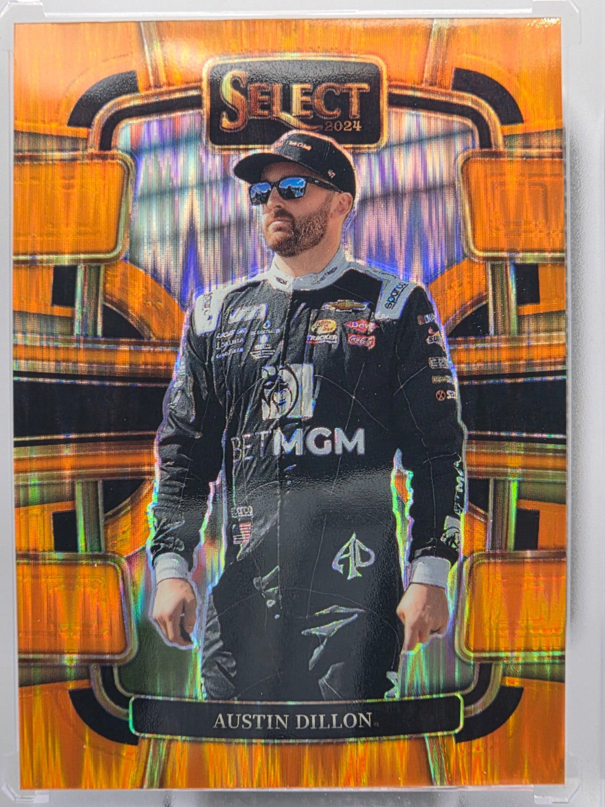 2024 Panini Select - Austin Dillon - Orange Flash Prizm - #43 - Buy 3 Get 1!