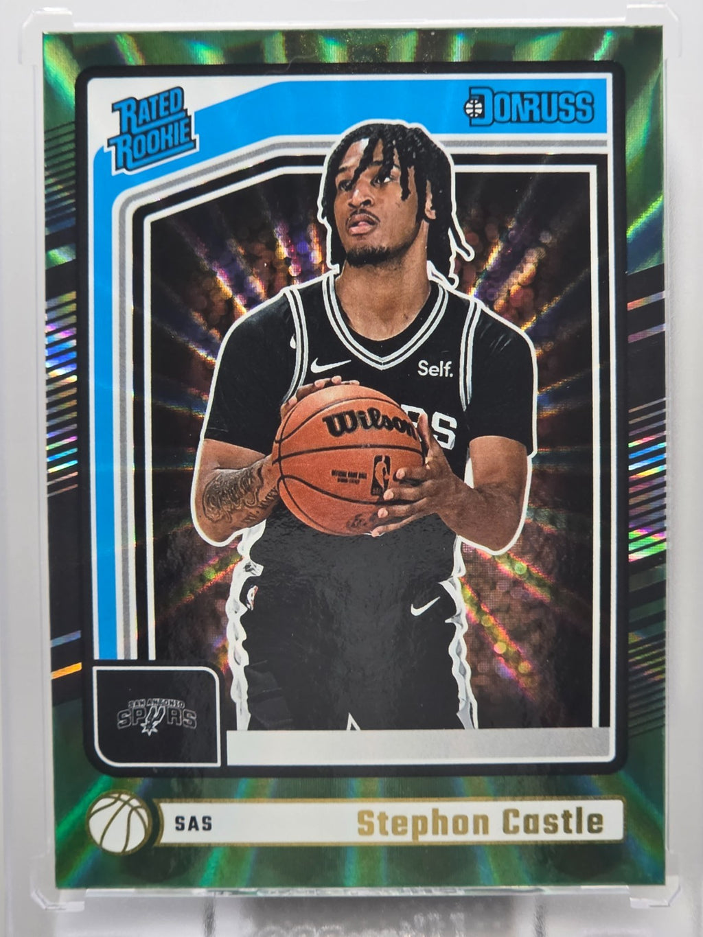 2024-25 Donruss - Stephen Castle (RC) - Holo Green Laser - #244