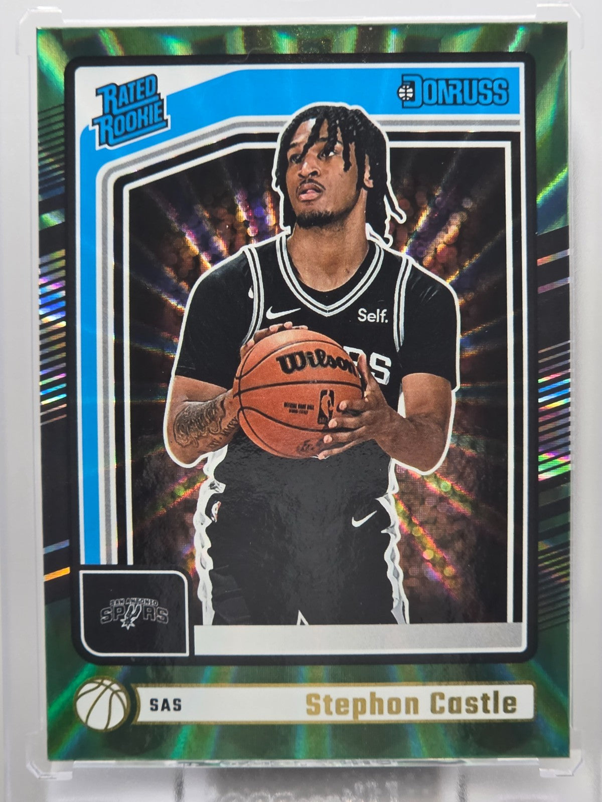 2024-25 Donruss - Stephen Castle (RC) - Holo Green Laser - #244